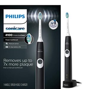 Philips Sonicare ProtectiveClean 4100 Rechargeable Electric Power Toothbrush, Black