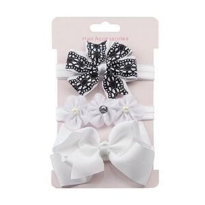 Pink Hair Elastic Bowknot Girls 3Pcs Kids Headband Hairband Set Baby Floral Baby Care