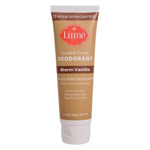 Lume Deodorant Cream Tube - Underarms and Private Parts - Aluminum Free